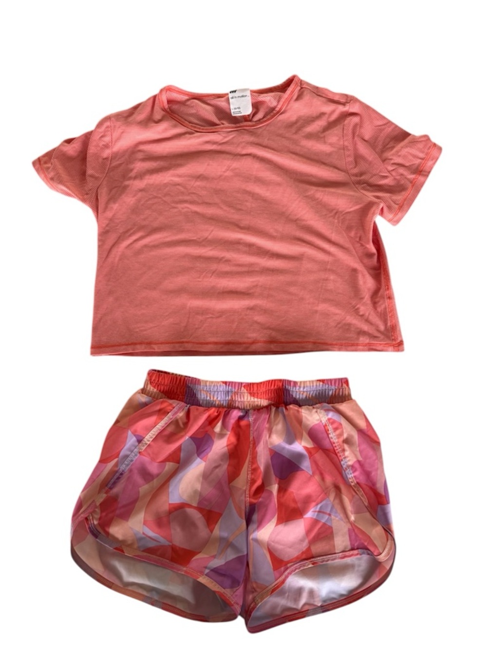 *Matching set* Girls (size 10-12) All in Motion athletic shorts & active top.